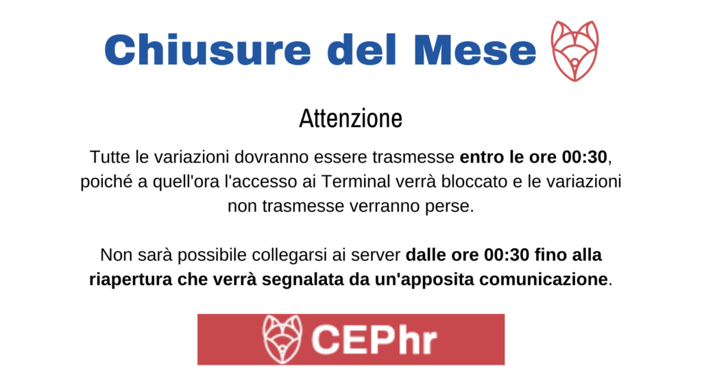 Chiusura Ottobre 2025